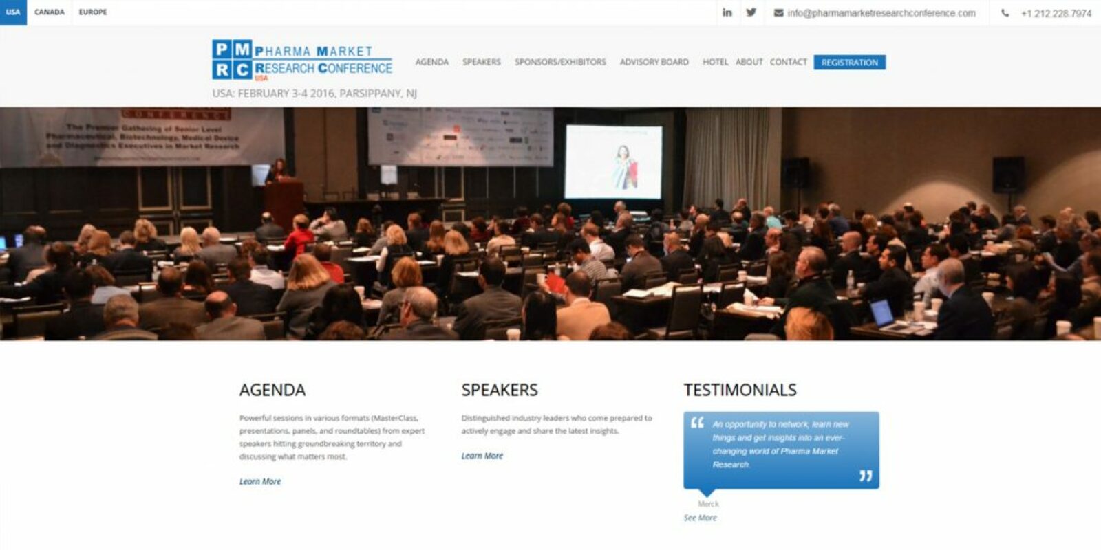 Pharma Market Research Conference Website