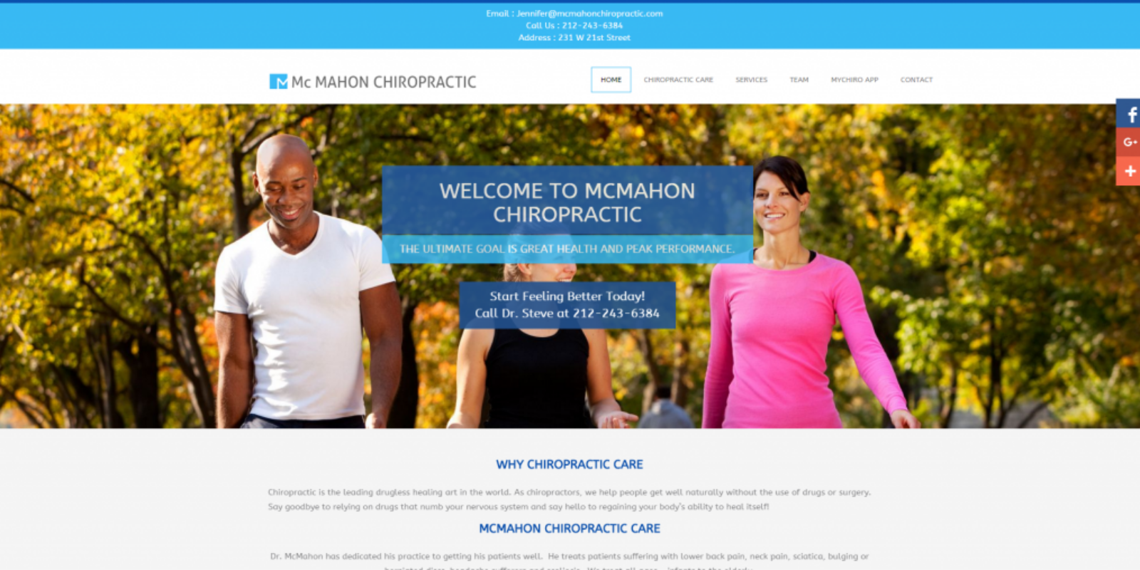 mcmahon chiropractic website