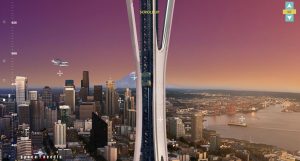 Seattle Space Needle parallax scrolling websites