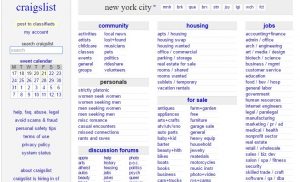 brutalist websites - craigslist NYC